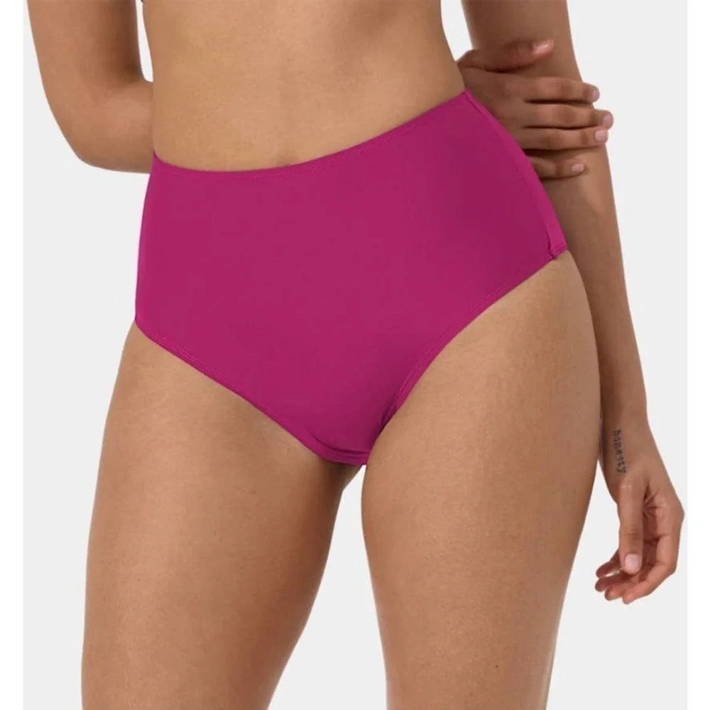 HALARA SWIMWEAR Solid High Waisted Bikini Bottom Swimsuit | SMALL